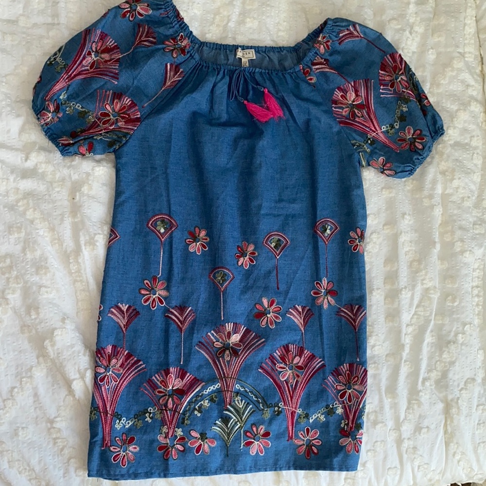 Kids Embroidered Chambray Dress/Tunic